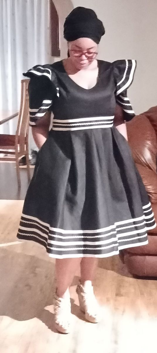 Black and sales white shweshwe dresses