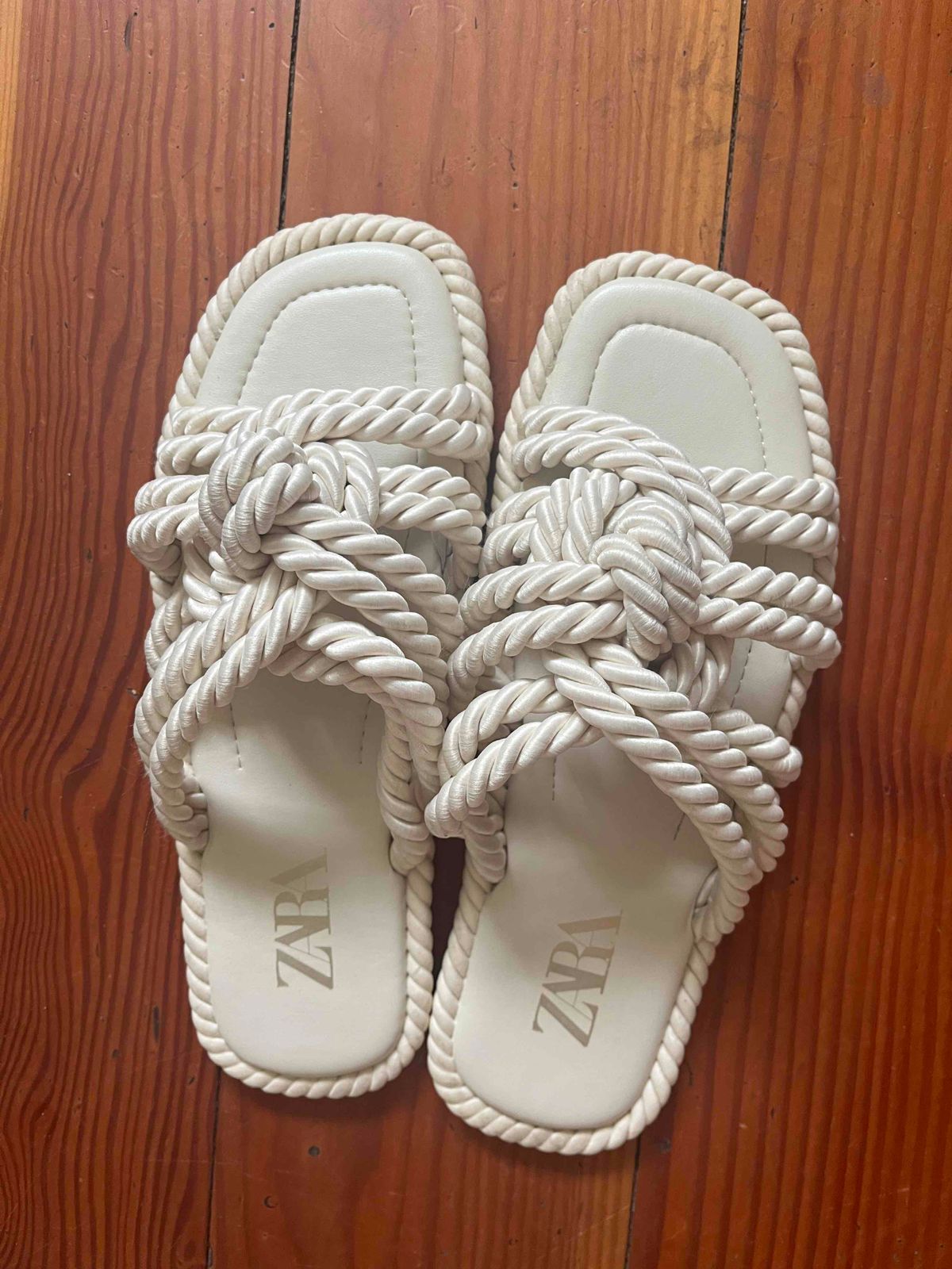 Zara jute online sandals