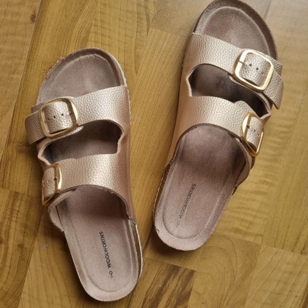 Women Woolworths size rose gold birkenstock YAGA