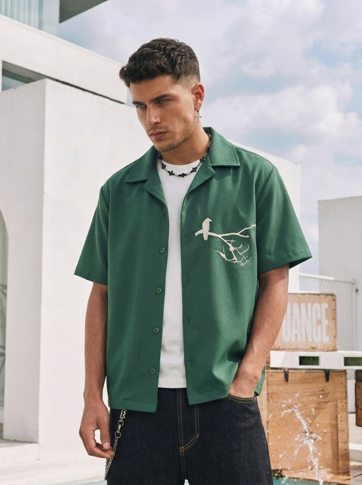 Cotton canvas shirt II from Dantel
