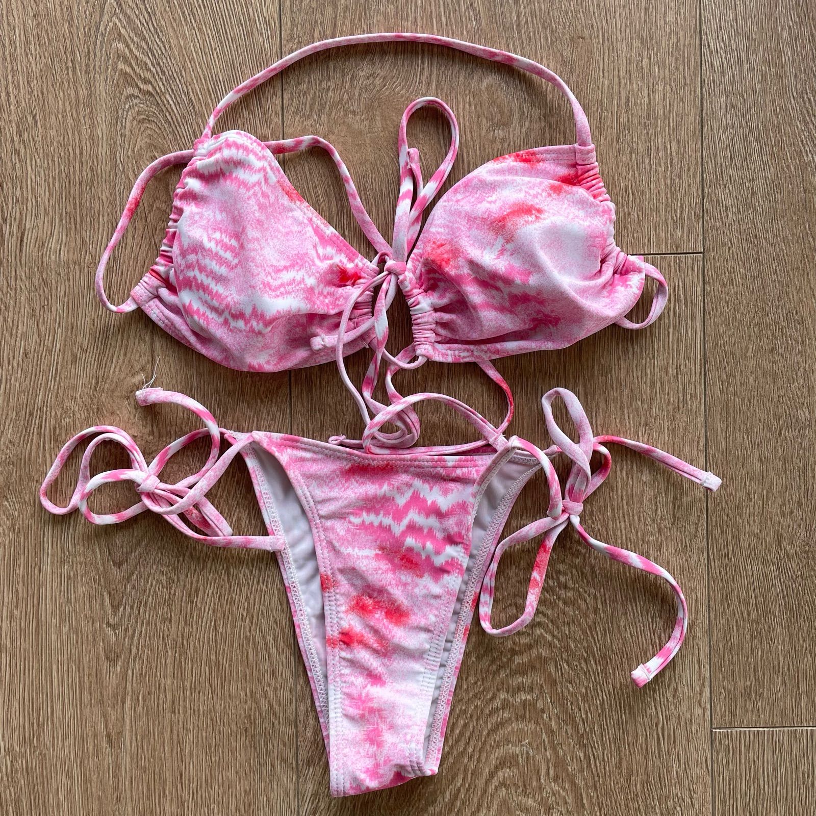 pink bikini set