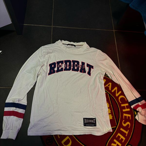 White Redbat T Shirts For Mens Redbat Baseball T-shirt Men's