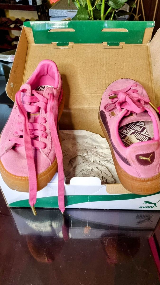 Puma suede top platform rosa