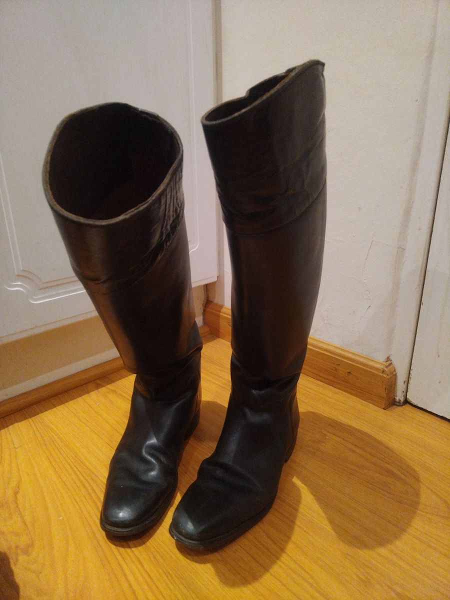 Women | Black long leather horse riding boots, | Yaga SA