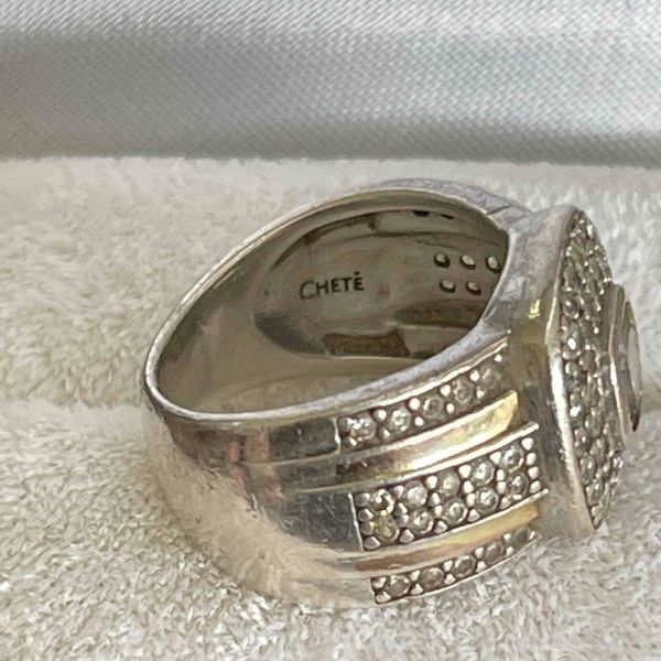 Beautiful Chete American Swiss Gold and silver ring 18mm