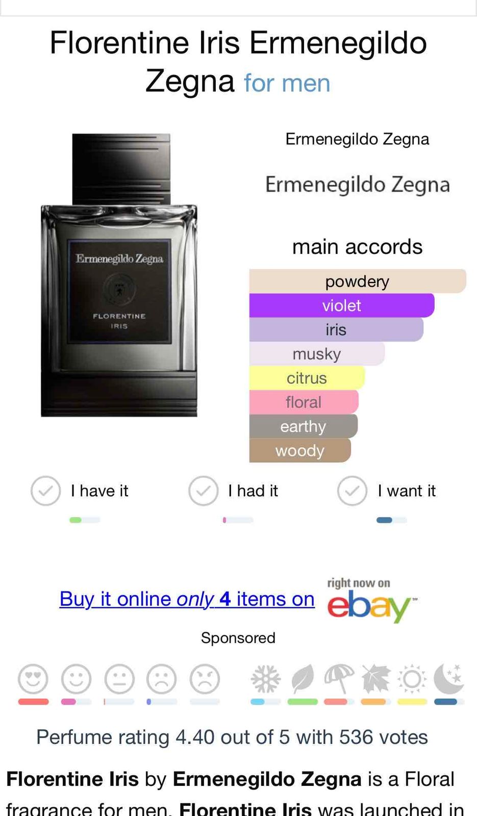 Ermenegildo zegna perfume online florentine iris