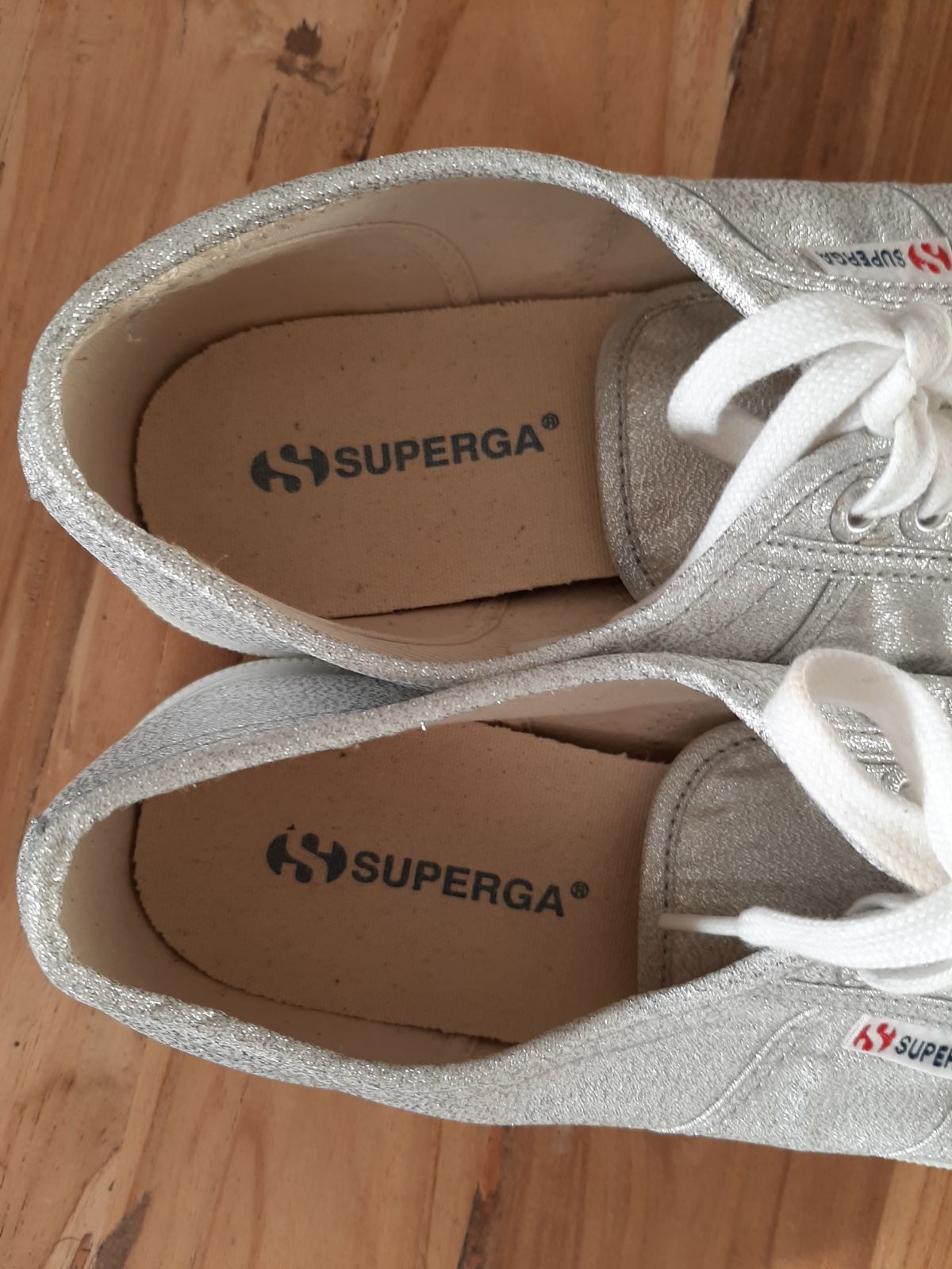 Superga hotsell silver shoes