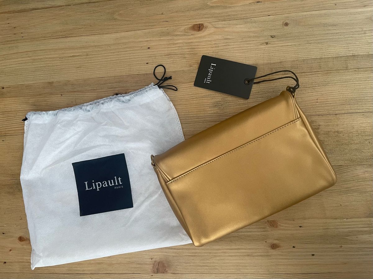 Women Lipault Paris Gold Miss Plume Clutch Ba Yaga SA