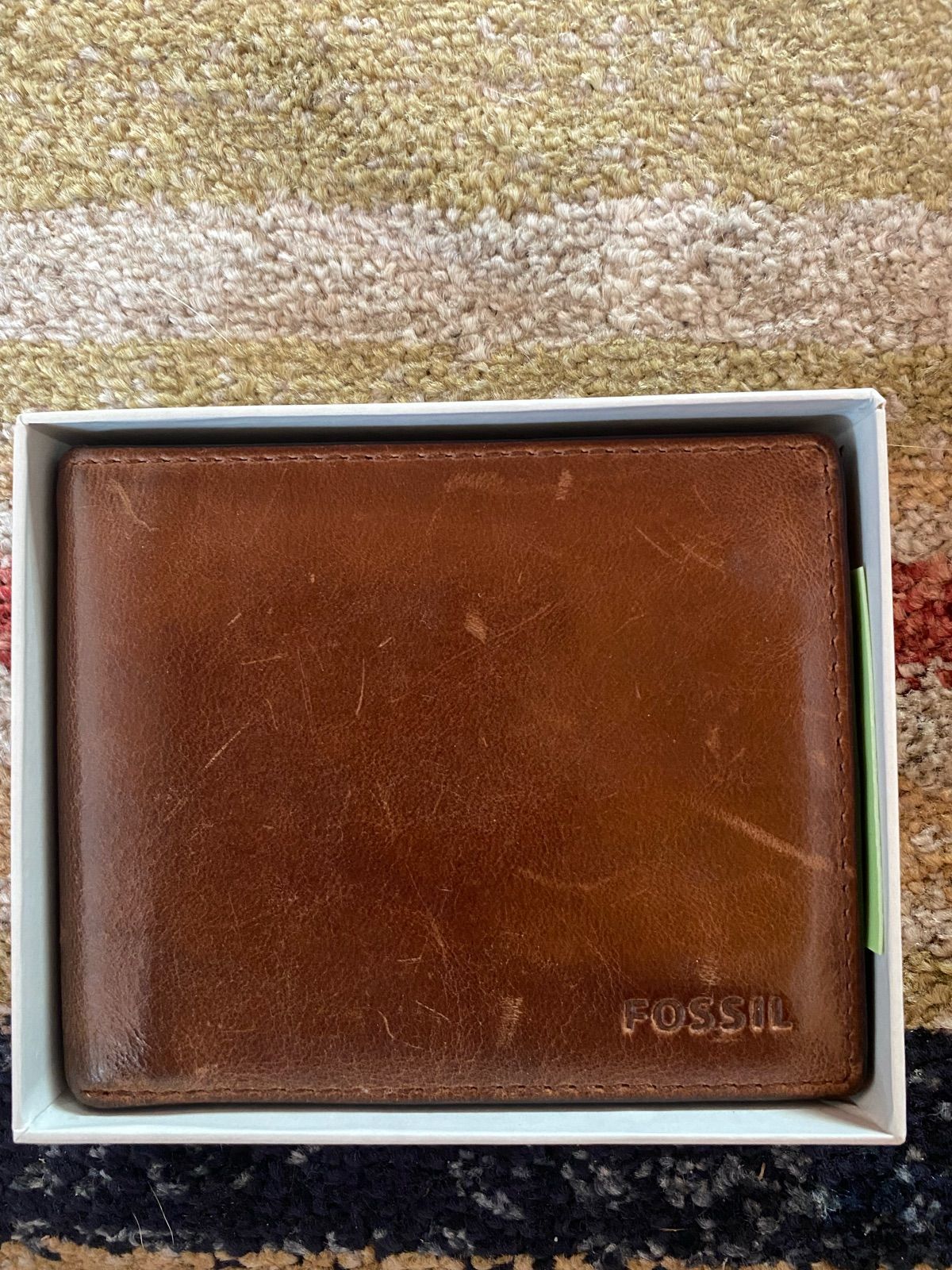 Other | Tan Fossil genuine leather mens wallet | Yaga SA