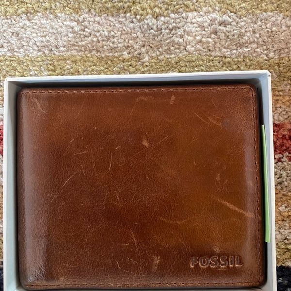 Other | Tan Fossil genuine leather mens wallet | Yaga SA