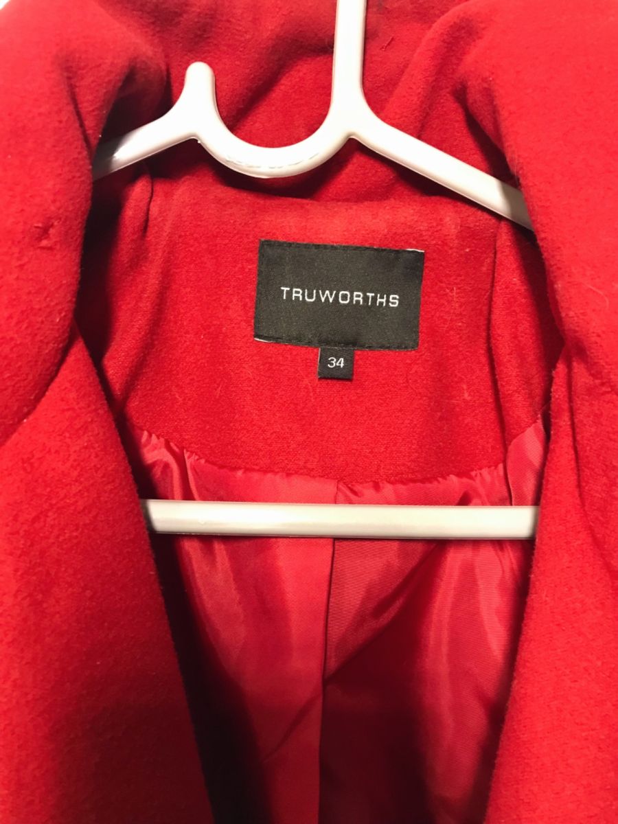 Lovely red winter coat from Truworths