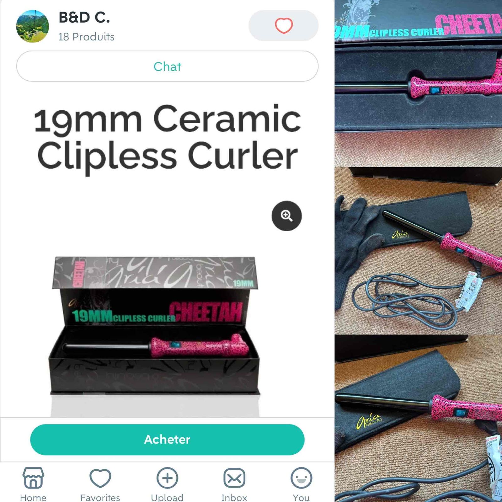 Aria beauty clearance 19mm clipless curler