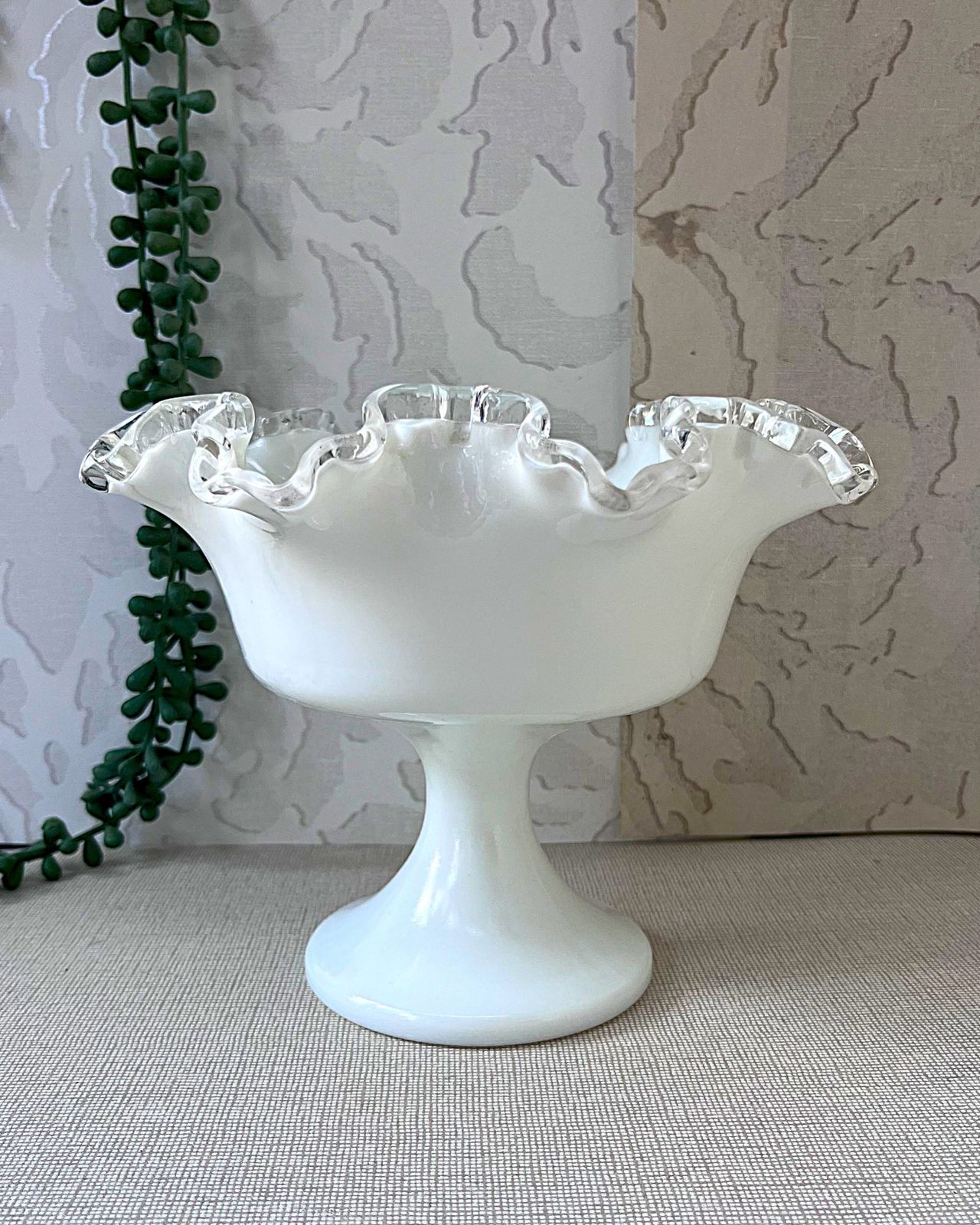 Fenton Silver Crest compote bowl