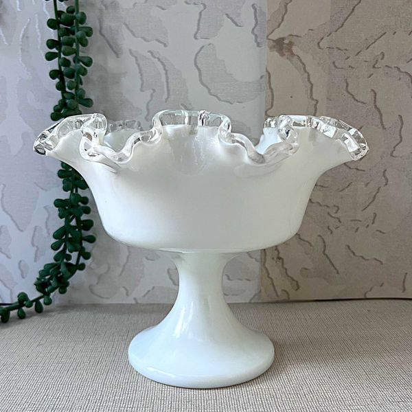 Fenton Silver Crest compote bowl