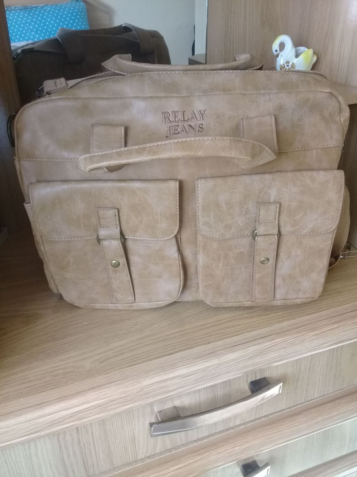 Men Relay taolormade leather bag, Never use YAGA