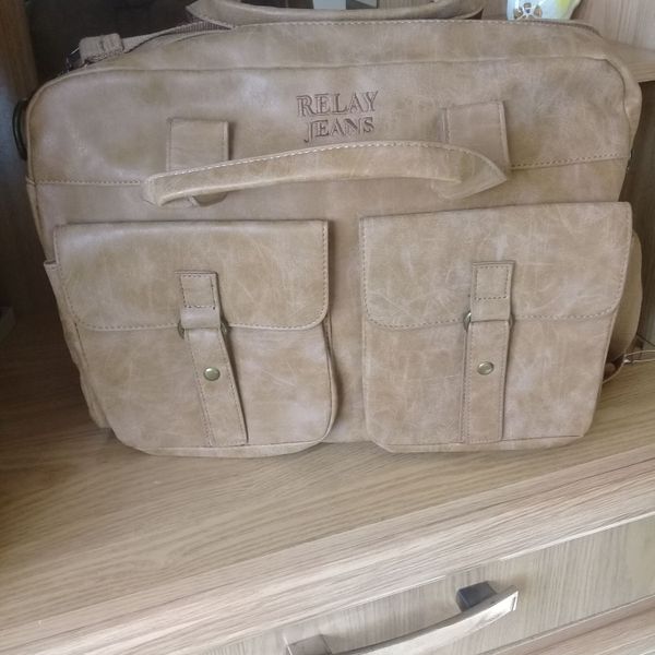 Men Relay taolormade leather bag, Never use YAGA