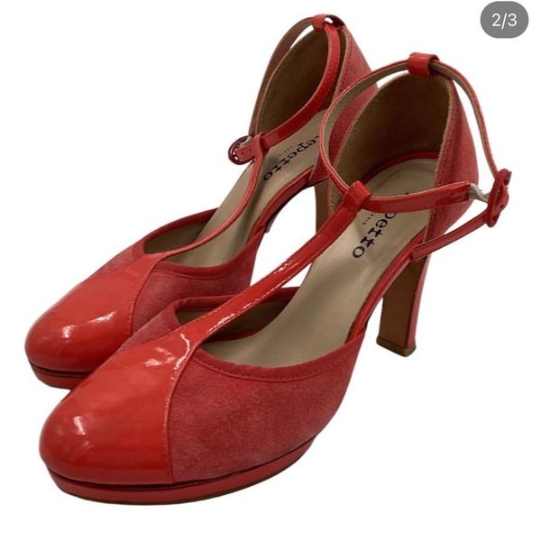 Women Salom Repetto high heels shoes. Color Yaga SA