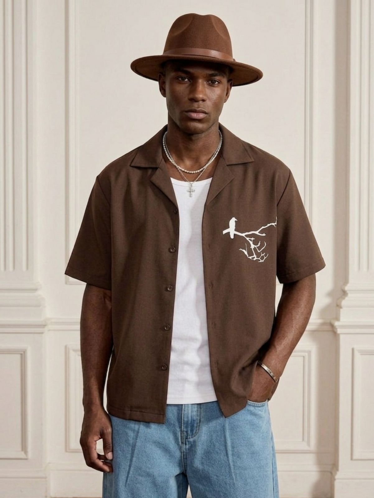 Cotton canvas shirt from Dantel