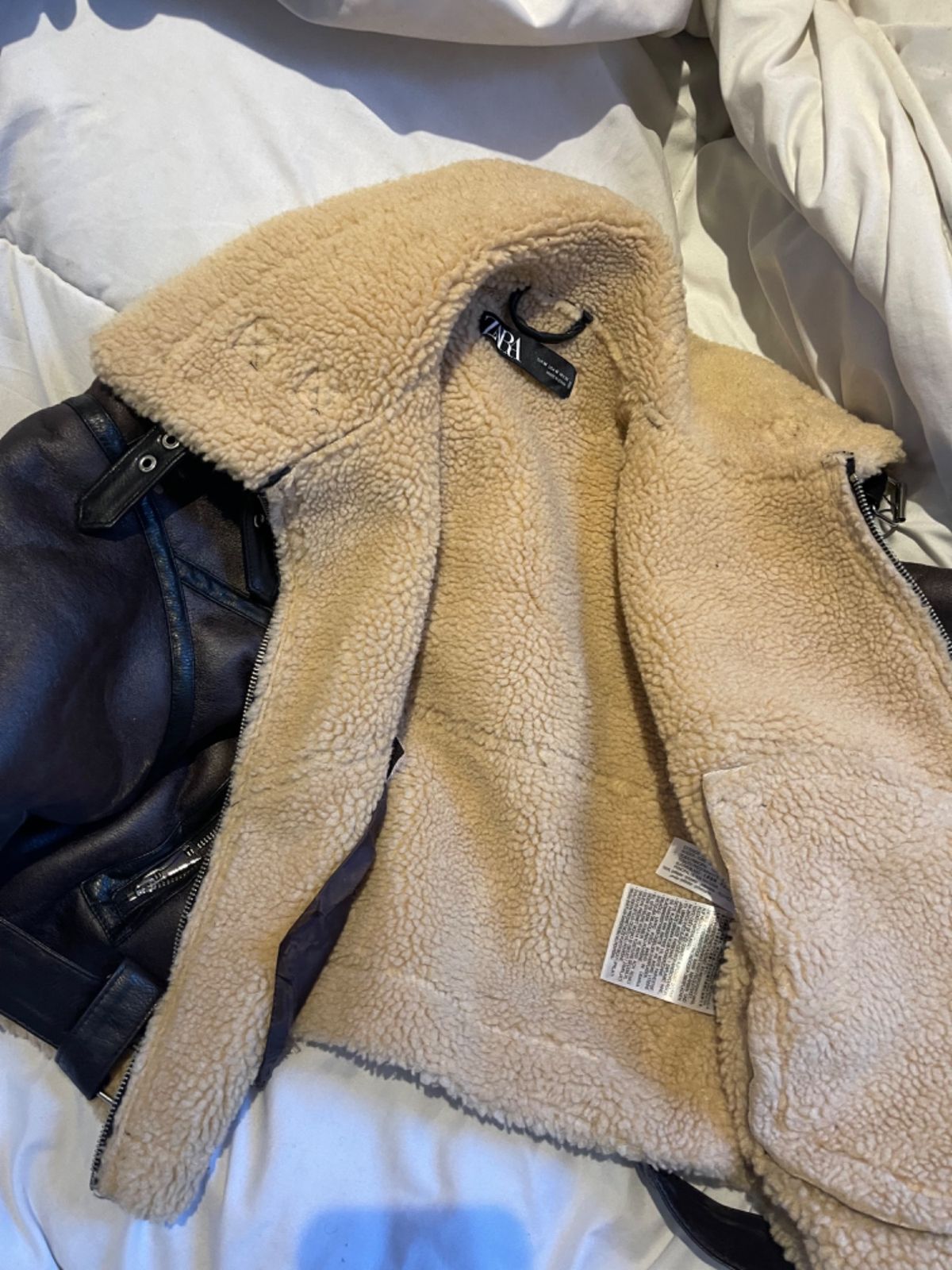 Sherpa jacket clearance zara