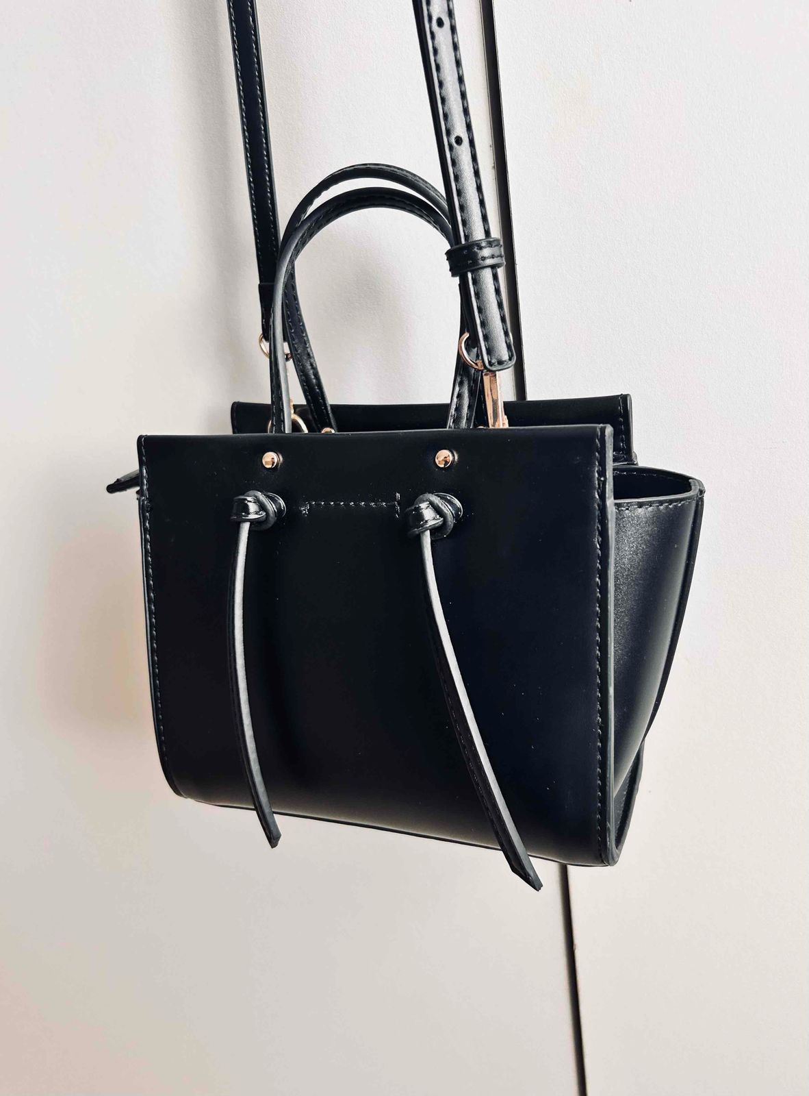 Zara mini city 2025 bag with knots