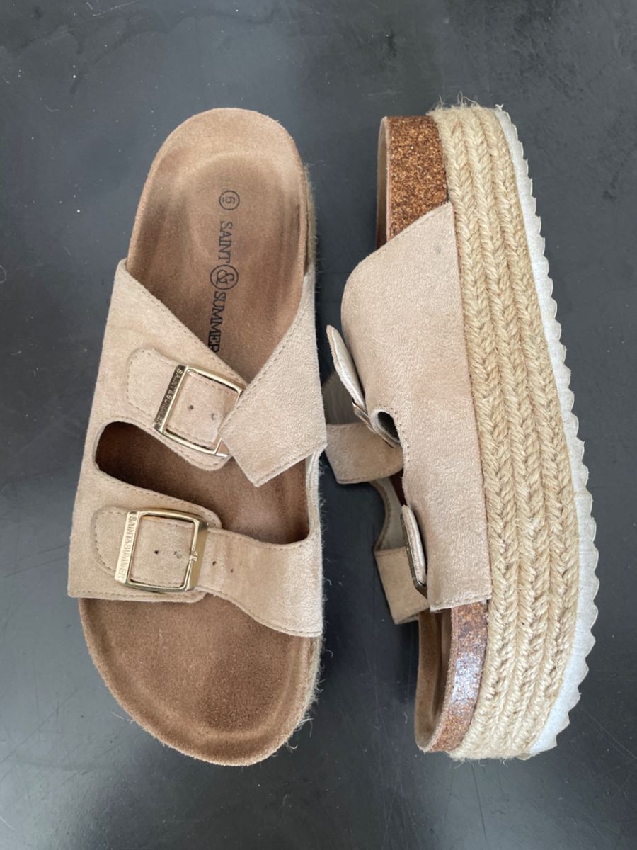 Women Tan Saint summer wedge sandals Yaga SA