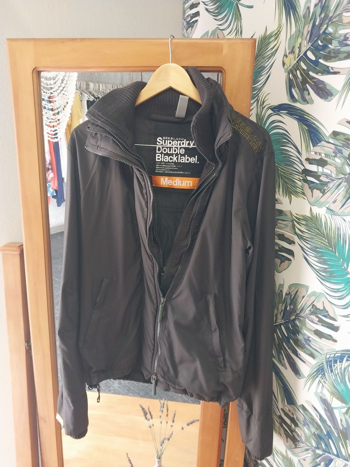 Superdry double black label on sale jacket