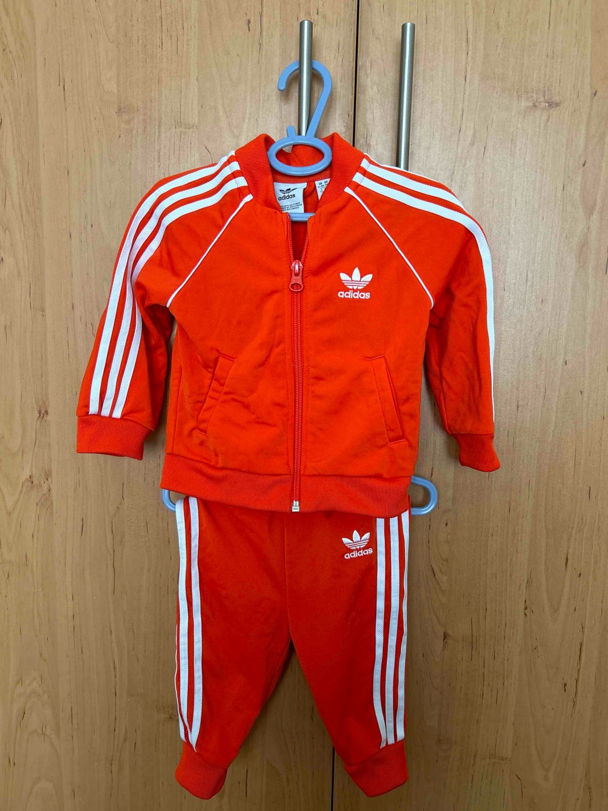 Orange adidas tracksuit hotsell