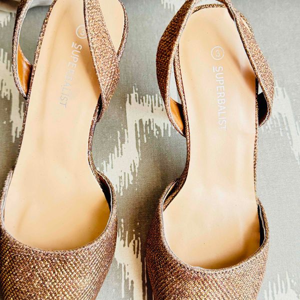 Women Superbalist rise gold shimmery mid heel Yaga SA