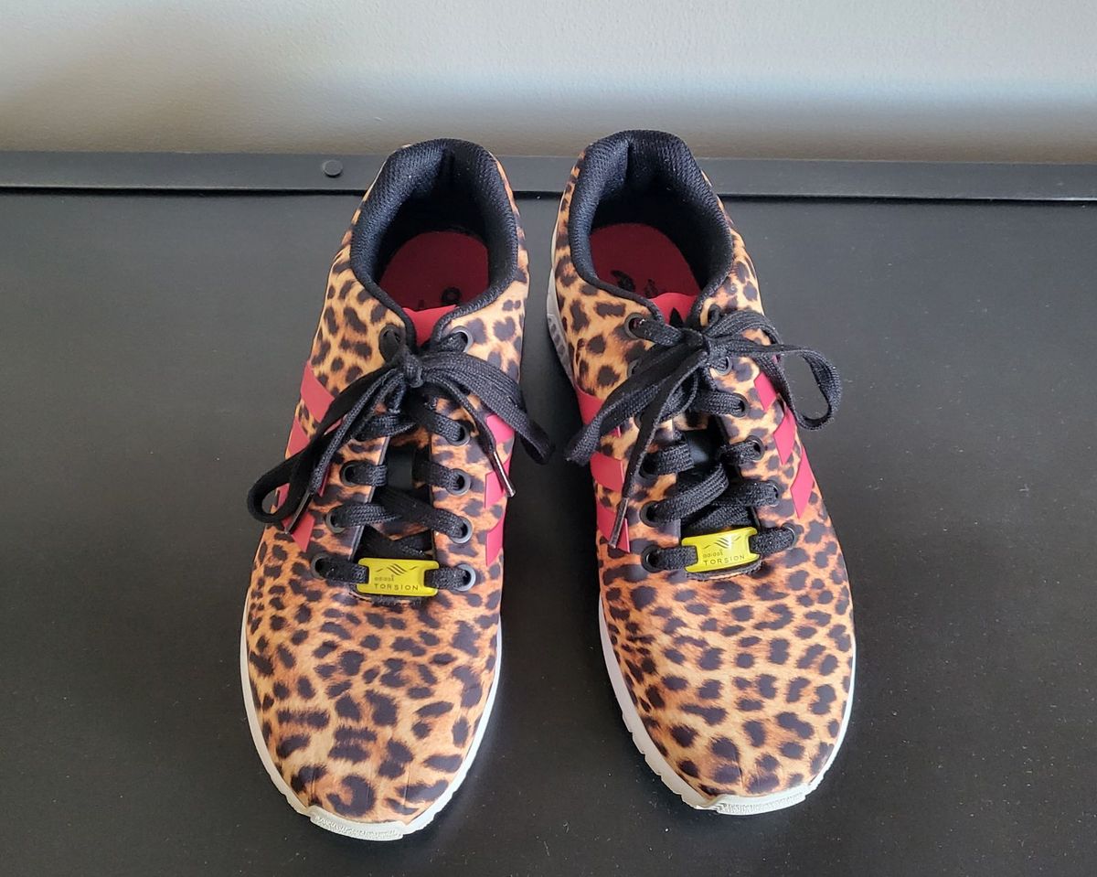 Adidas zx flux pink cheetah shop