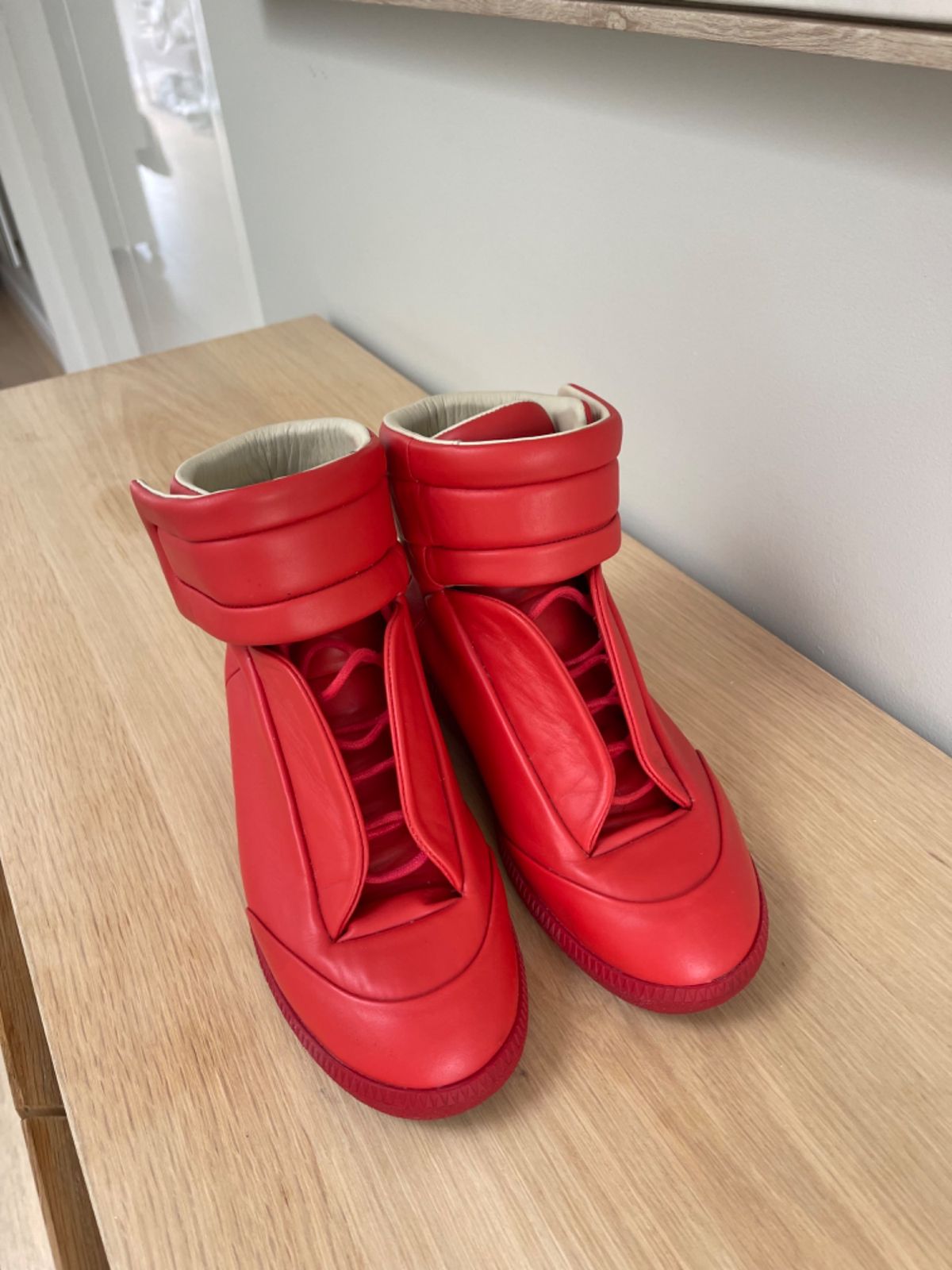 Red maison hot sale margiela shoes