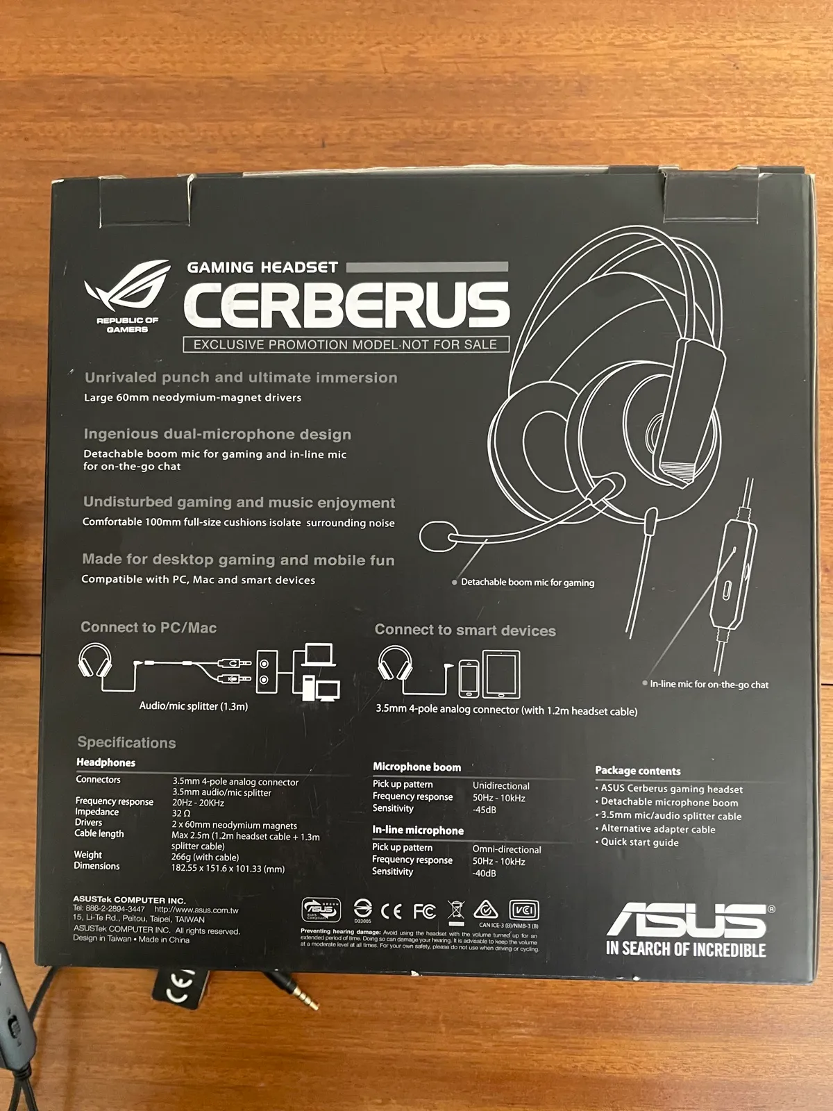 [For Sale] - ASUS RoG Cerberus V1 Wired Gaming Headset (Promotional ...