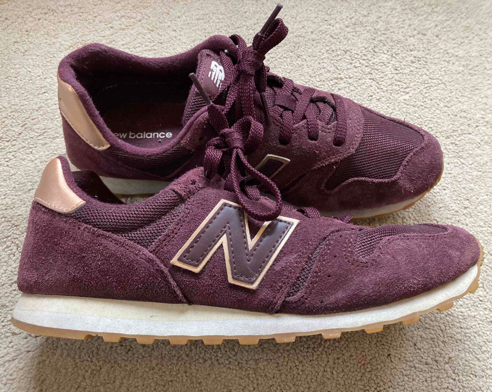 New balance 373 burgundy rose outlet gold