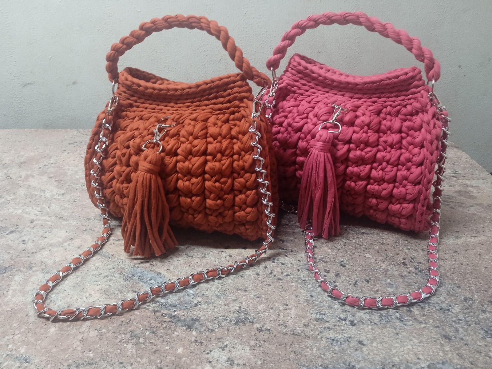 Bolsa discount crochet red