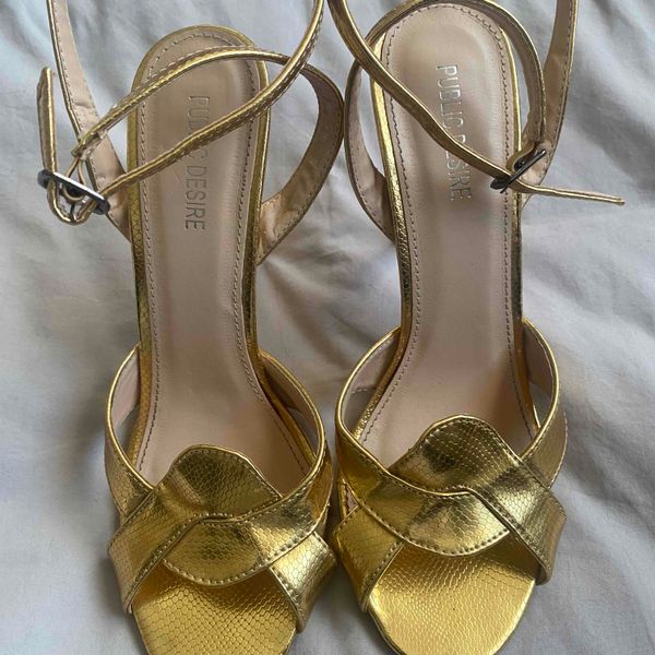 Public desire hotsell gold heels