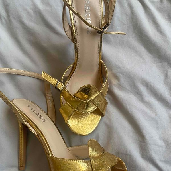 Public Desire gold heels