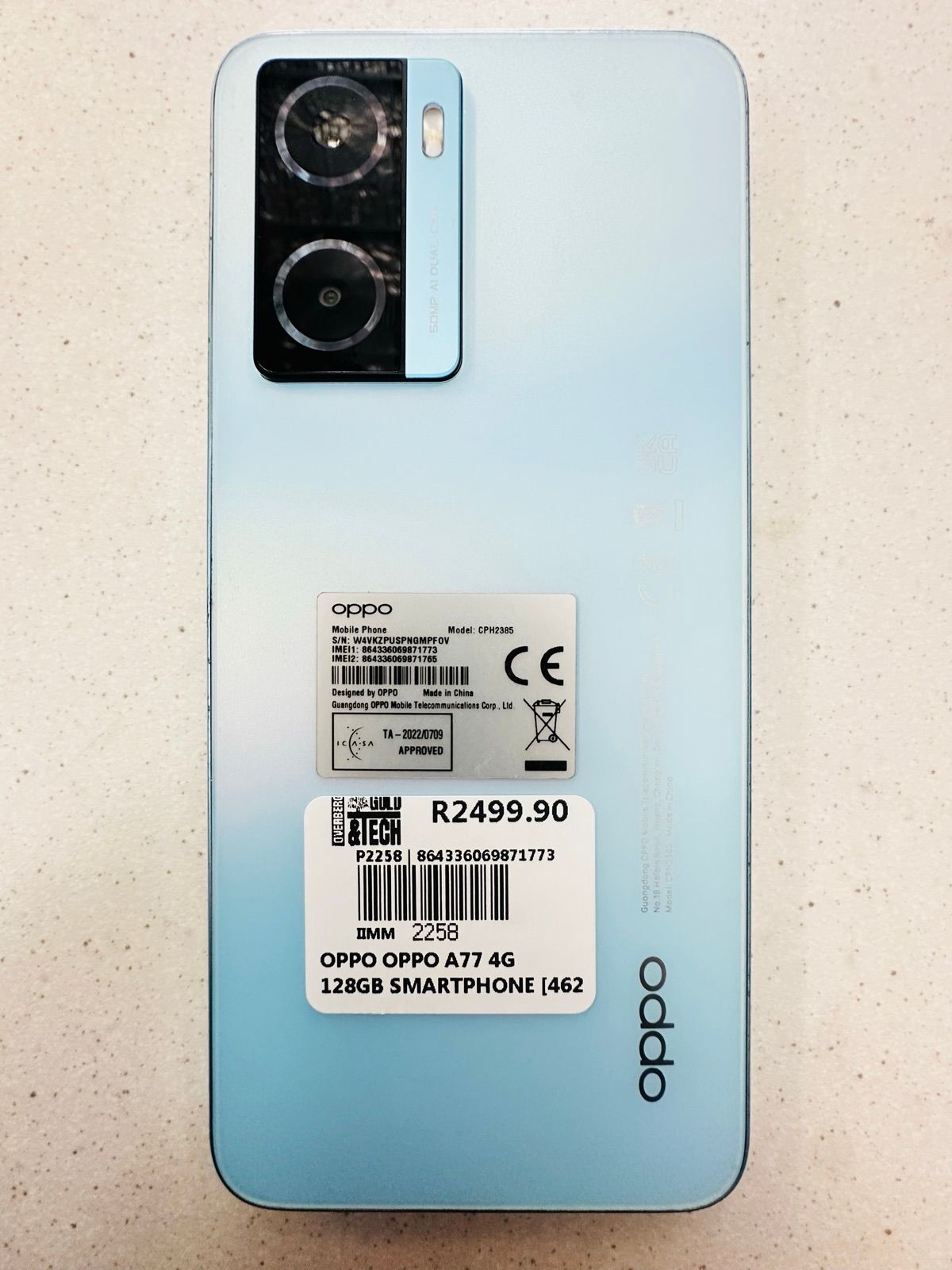 Oppo A57s smartphone 128gb