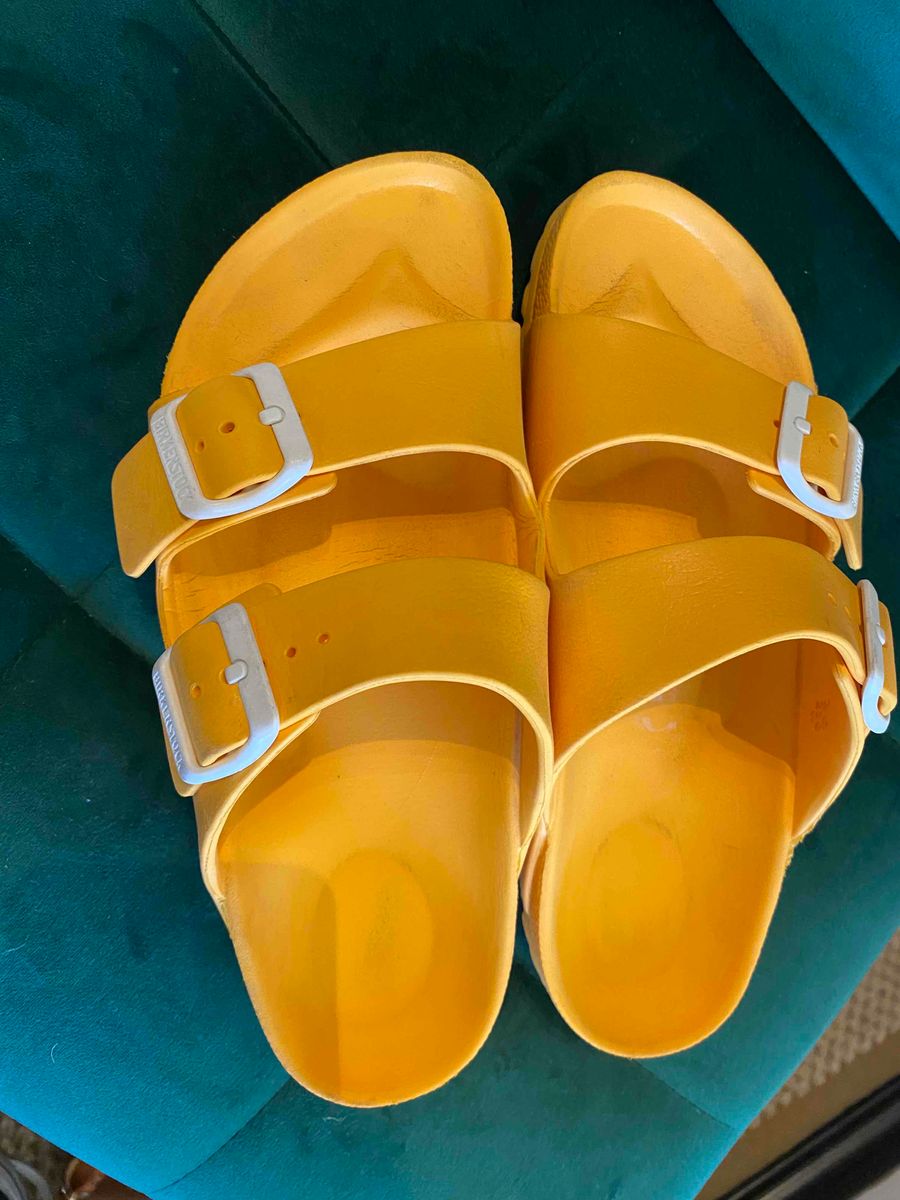 Rubber birkenstock yellow shop
