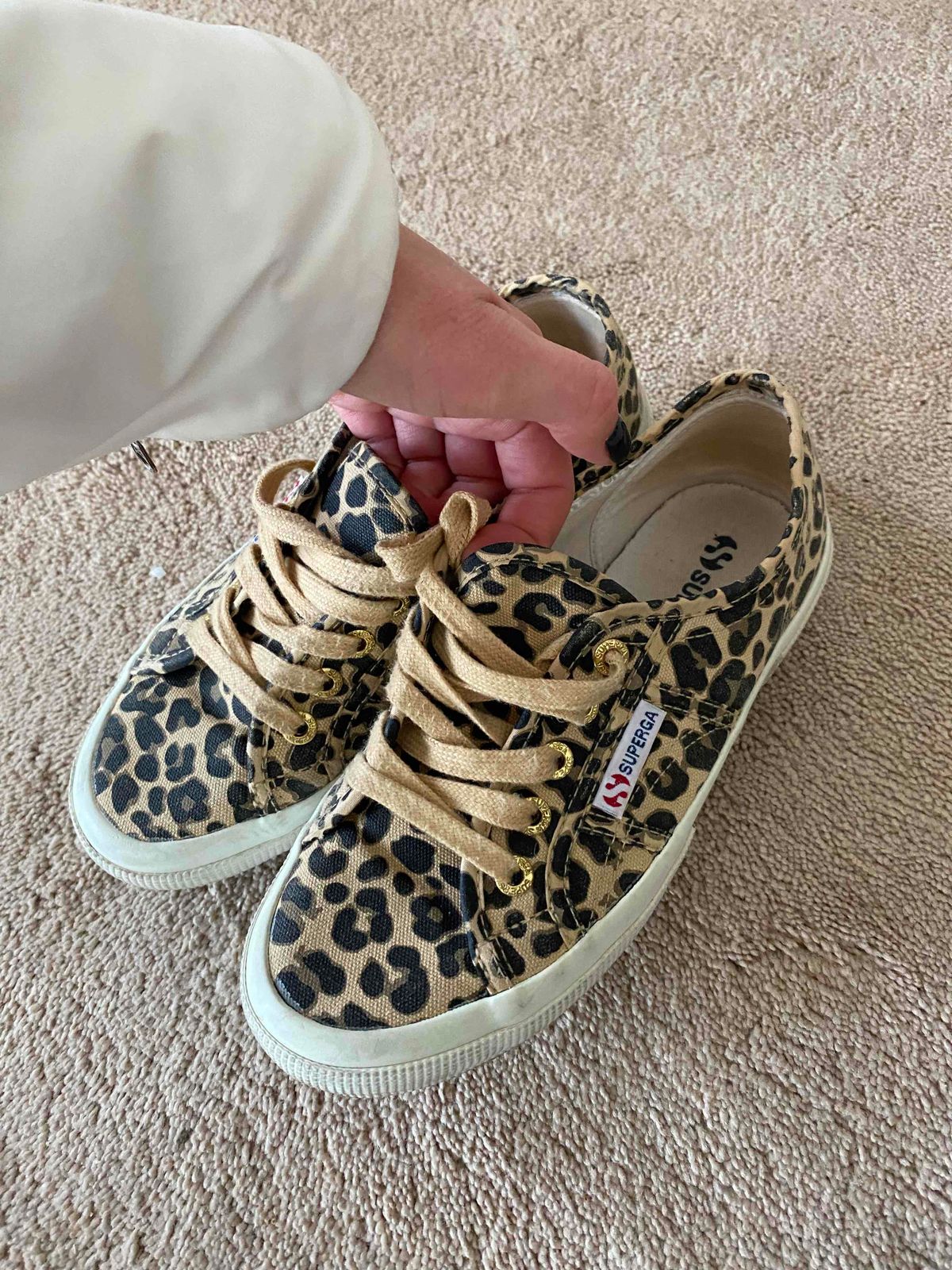 Women Superga Leopard Print Sneakers Size 35 Yaga SA