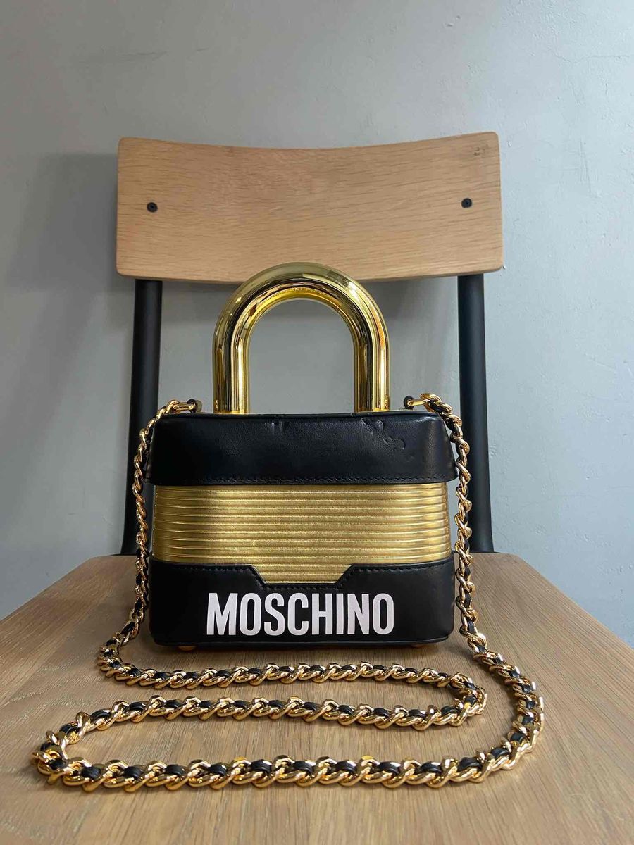 Moschino lock bag deals