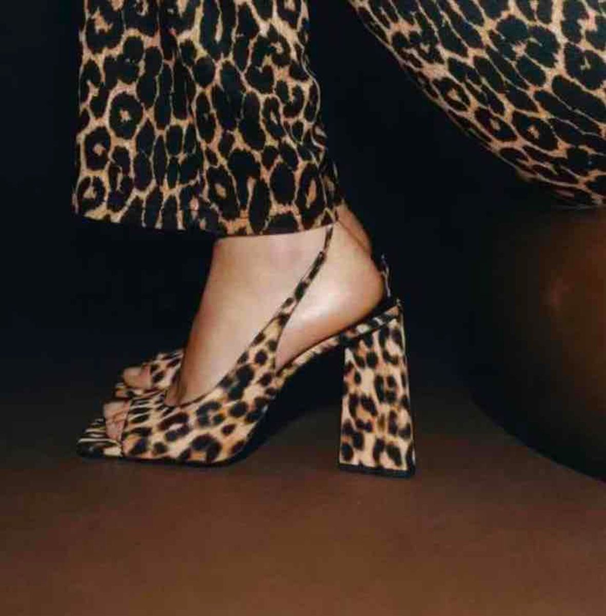 Block heels clearance leopard print