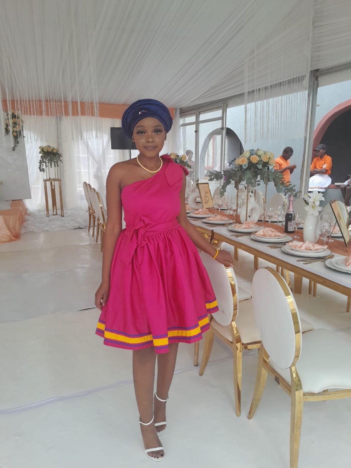 hot pink dress south africa Women | Sepedi Traditional Size: S(2 short pink dress