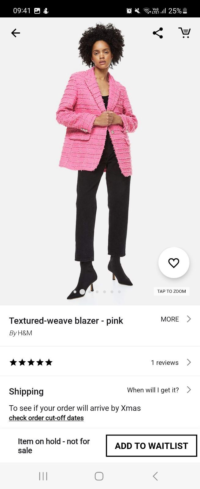 H and outlet m pink blazer