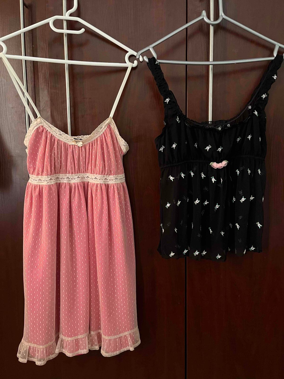 knee length dresses for ladies Delia's Plaid Print Mesh Babydoll Dress