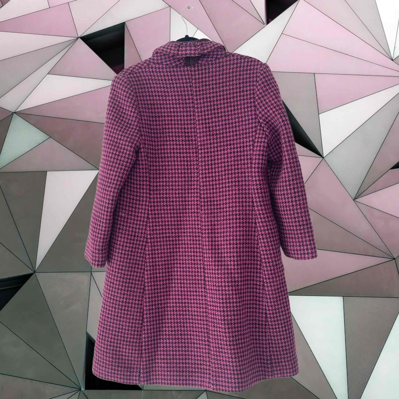 Pink hotsell houndstooth coat