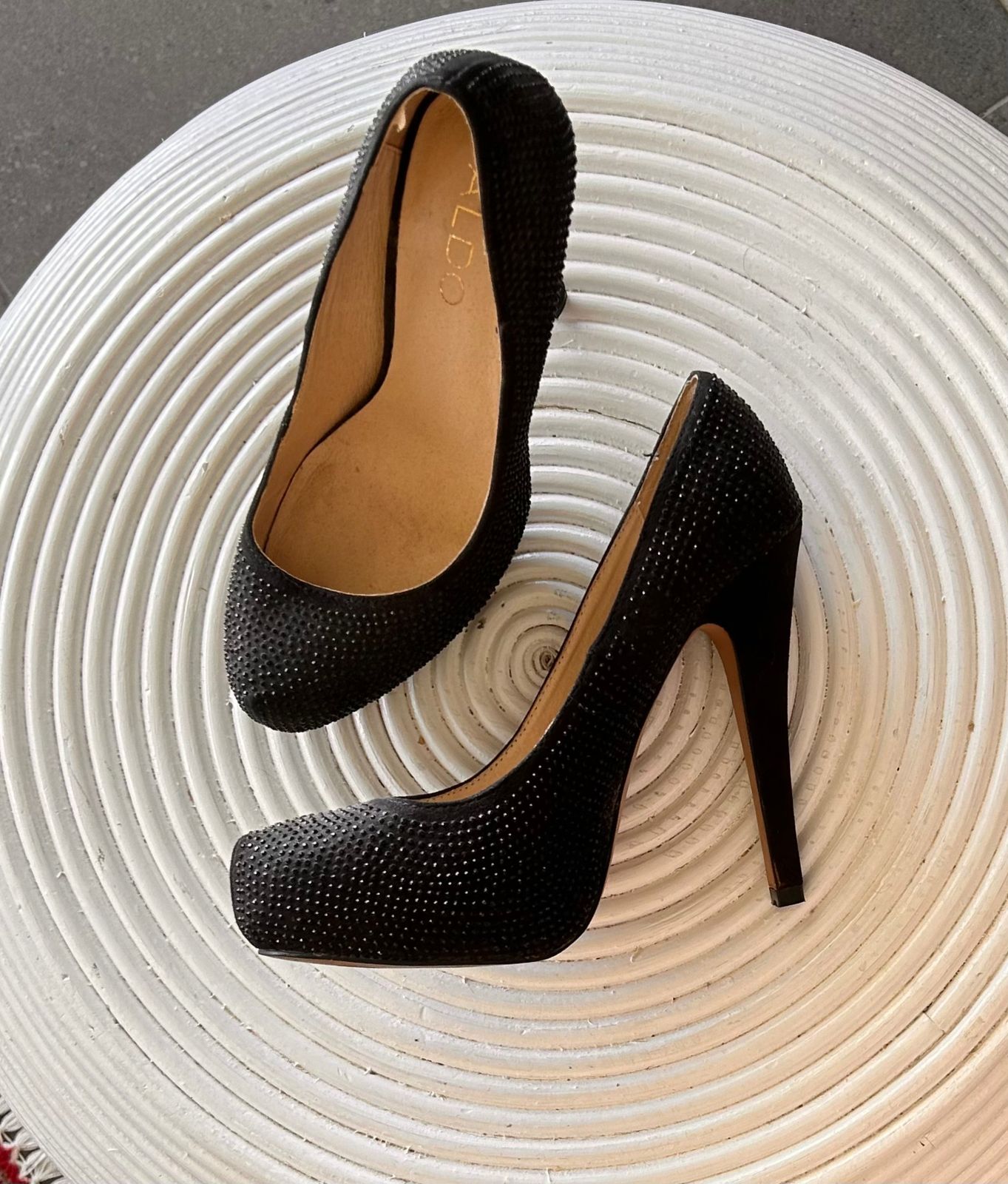 ALDO Lisaa heeled court shoes in black | ASOS
