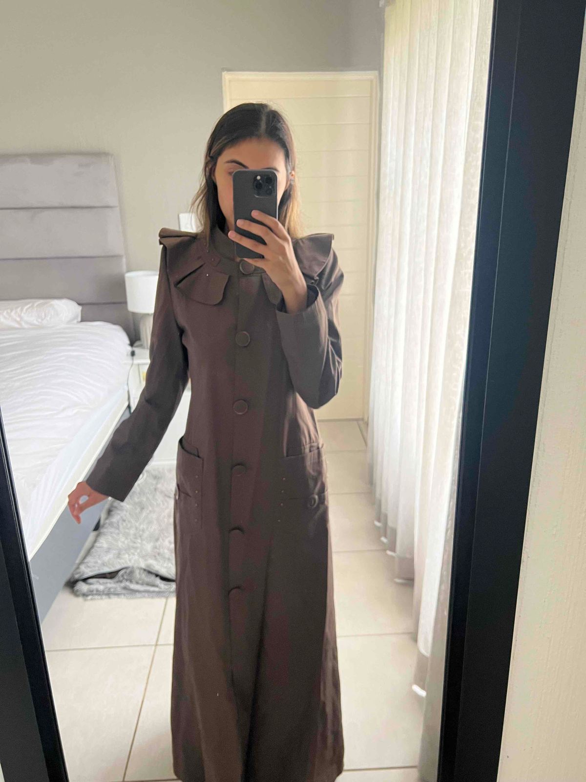 Women Full length trench coat/jacket with col YAGA