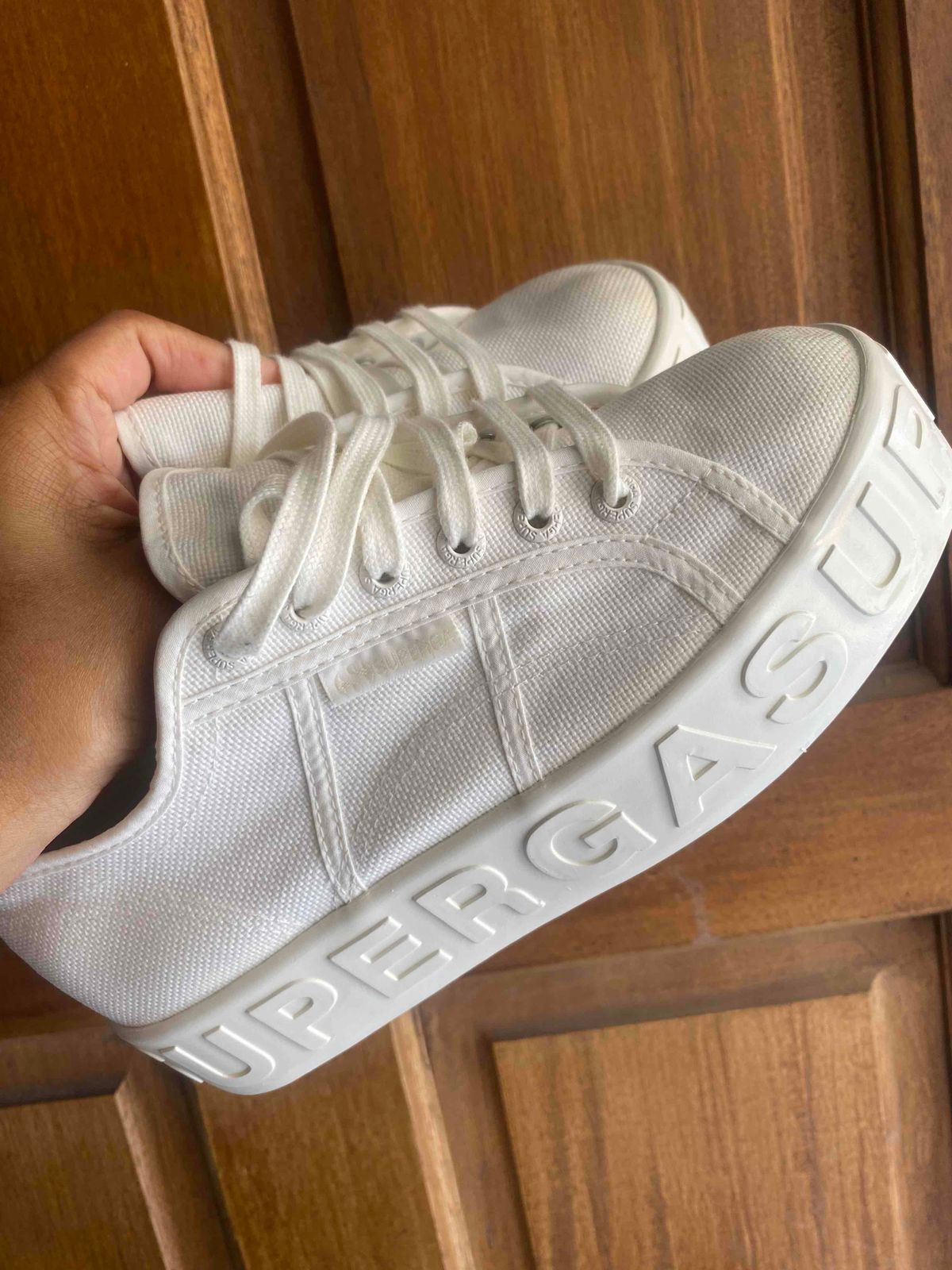 Superga white outlet plateau