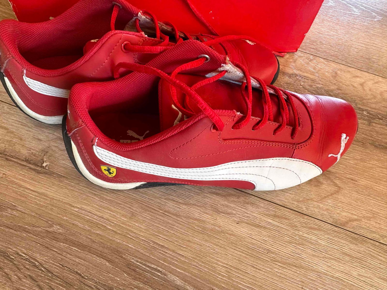 Puma ferrari shoes on sale white and red