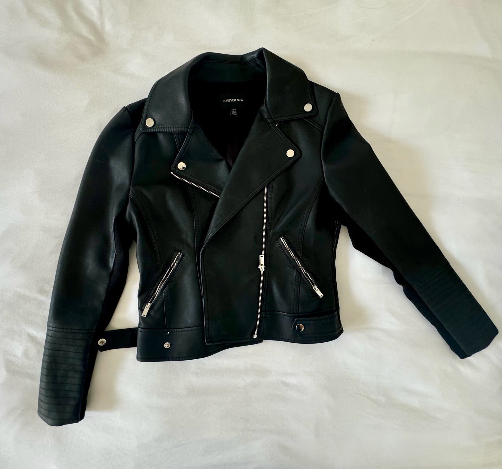 Women Forever New Leather Jacket YAGA