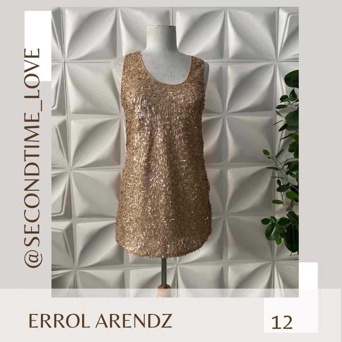 Gold sequins pattern | A-Line Dress
